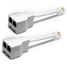 Divisor De Conector De Teléfono Rj11 Adaptador De Telã...