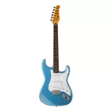 Guitarra Eléctrica Jay Turser Jt-300 Double-cutaway De Madera Maciza Lake Placid Blue Brillante Con Diapasón De Palo De Rosa