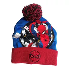 Gorro De Lana Spiderman Con Pompón