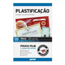 Plástico Para Plastificação 125 Micras Ofício Spiral 