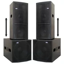 Kit Ativo 2x12 Ti + Sub 18 4 Caixas 3200w Comp1812.3200 Sistema Profissional De Excelente Qualidade Sonorização Evento