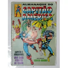 Hq Gibi Marvel Almanaque Capitão América 80 Vingadores Saga Tempo Englehart Pérez 