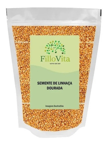 Semente De Linhaça Dourada - Embalagem De 1 Kg