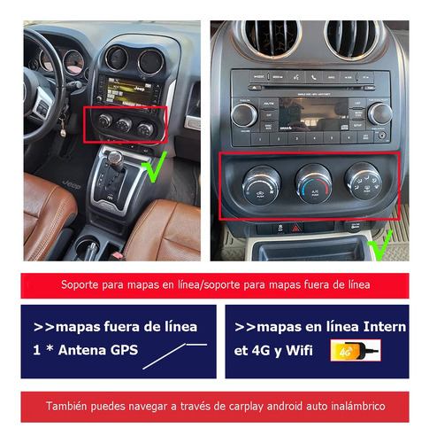 Radio Estreo Android Para Patriot Jeep Compass 2010-2016 Foto 2