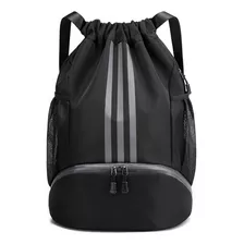 Color Negro La Nueva Mochila Con Cordón Para Hombre Y Mujer