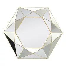 Espejo Decorativo Octagonal Diseño Triangular 61x53cm