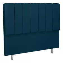 Cabeceira De Cama Casal Carla 140cm Azul