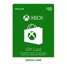 Tarjeta Xbox Live Microsoft Gift Card [ Código Digital ] $10