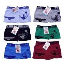 Kit 6 Cuecas Boxer Infantil Juvenil Microfibra 0 A Anos 12