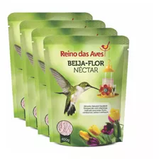 Kit 4un Nectar Para Beija-flor Refil 400g Reino Das Aves