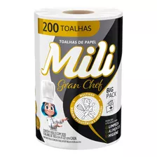 Toalha De Papel Mili Gran Chef Multiuso Rende+ Rolo Com 200