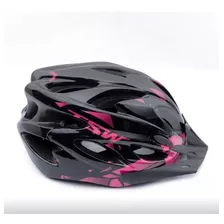 Capacete Bike Ciclista Mtb Raptor 2 Led Traseiro Sinalizador Cor Rosa Tamanho G