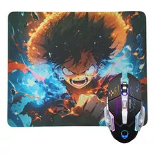 Mouse Exbom Gamer Led Rgb Com Fio E Mouse Pad Para Apoio