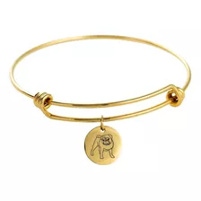 Pulseira Personalizada Mãe Pet E Cachorro Dourada Ou Prata