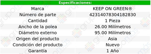 Polea Gua De Accesorios 95.00 Mm Freelander V6 2.5l 02/05 Foto 4