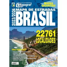 Guia Mapograf - Mapa De Estradas Brasil 2023/2024 - Gigante, De A Line. On Line Editora, Capa Mole Em Português