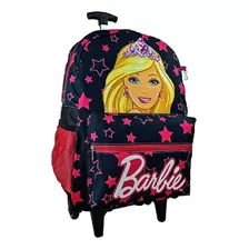 Mochila Barbie Princesa Bolsa Feminina Infantil Rodinhas