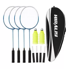 Hiraliy Juego De 4 Raquetas De Bádminton Para Juegos De Pa.