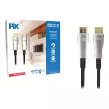 Cabo Hdmi 30 Metros Fibra Otica Ativa 2.1 8k Hdr Pix Origina