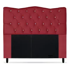 Cabeceira Casal Duna P/ Cama Box De 140cm Suede Bordo