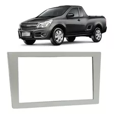 Moldura Para Central Multimídia Chevrolet Montana 2011/2018 Cor Cinza