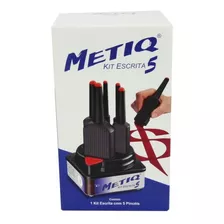 Kit C/ 5 Pinceis Metiq P/ Escrever Em Cartaz +4 Tintas 500ml