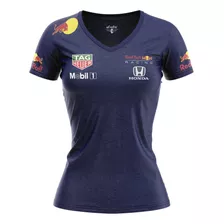 Camiseta Baby Look Red Bull F1 Formula 1 Feminina