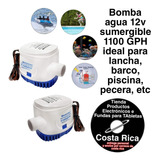 Bomba Agua 12v Sumergible 1100 Gph Ideal Para Lancha, Barco,