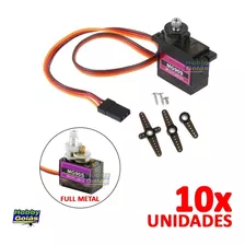 Kit Combo 10 Servo Full Engrenagem Metal 9g Mg90s Hobbygoias