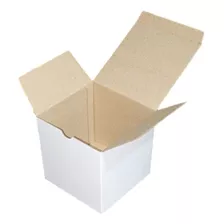 Pack 50 Cajas Cubicas 10x10x10 Cm Microcorrugado Blanco Cs