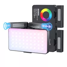 Iluminador Led Mamen Sml-v02 Rgb Bicolor 8w Microfone Duplo