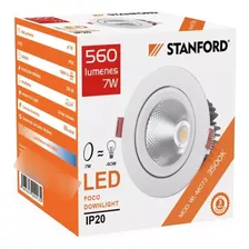 Foco 7w Downlight Dirigible Embutido 3000k Cálido Stanford