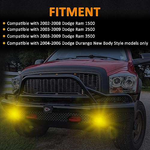 Roadandlord Para Dodge Ram 1500 Luces Led De Niebla De Foto 6