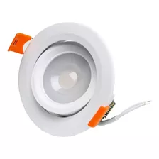 Kit 10 Spot Led 5w Redondo Embutir 3500k Branco Quente