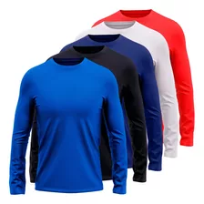 Kit 5 Blusa Camisa Proteção Uv50+ Kit Térmico Adulto Academi