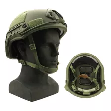 Casco Kevlar Militar Balístico Fast Nivel Iii-a Verde