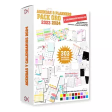 Kit Imprimible Agendas Y Calendarios 2023 2024 Editables