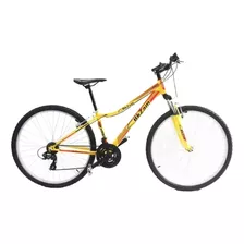 Bicicleta Mtb Bkzam Rodado 29 Suspensión Delantera Cambios Shimano 21 Velocidades Con Un Cuadro De Acero Resistente Ofrece Durabilidad Y Estabilidad Durante El Manejo Off-road Amarillo