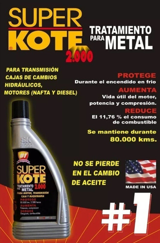 Super Kote 2000 Tratamiento Para Metal 8 Onzas