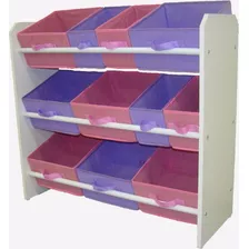 Organizador Brinquedos Rosa E Lilás Meninas Consultar Frete