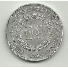 Moeda Prata 2º Império 1000 Réis 1860 (427)