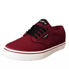 Zapatillas Urbanas De Lona, Modelo Hombre Color Burdeo