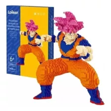 Goku Fase Dios Dragon Ball Mini Bloques Armables Figura 3d Cantidad De Piezas 2408