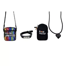 Kit Bolsa Transversal Now United Pulseira Colar E Boné 