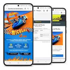 Convite Interativo - Hot Wheels - Sistema Confirmar Presença