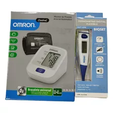 Omron Hem-7120 Color Blanco + Termómetro Bioset P/flexible