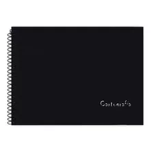 Caderno De Desenho Capa Dura Preto Espiral A4 96 Folhas