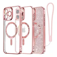 Funda De Celular Meifigno, Para iPhone 15 Pro, Oro Rosa