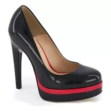 Zapatilla Dama Andrea Charol Pump Elegante Casual Alt 13 Cm