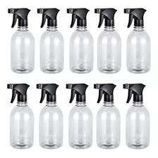 10 Frascos Plastico 500ml + Válvula Gatilho Borrifador Spray